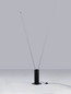 Preview: Nova Luce LED Stehleuchte Kimolia 49W warmweiss 3000K Schwarz Aluminium 181cm 9088145