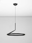 Preview: Nova Luce LED Pendelleuchte Tilia dimmbar 31W CCT warm-/neutralweiss 2700/3000/4000K Schwarz Aluminium Ø60cm 9088148