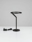 Preview: Nova Luce LED Tischleuchte Tilia dimmbar 16W warmweiss 3000K Schwarz Aluminium Ø22cm 9088149