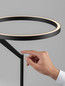 Preview: Nova Luce LED Stehleuchte Tilia dimmbar 26W warmweiss 3000K Schwarz Aluminium 168cm 9088150