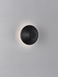 Preview: Nova Luce LED Außen-Wandleuchte Alux 11W warmweiss 3000K IP54 salzwasserfest Schwarz Aluminium Ø16cm 9136406