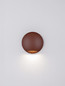 Preview: Nova Luce LED Außen-Wandleuchte Passo 3W warmweiss 3000K IP65 salzwasserfest Cortenstahl Aluminium Ø12cm 9136412