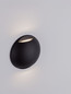 Preview: Nova Luce LED Außen-Wandleuchte Passo 4W warmweiss 3000K IP65 salzwasserfest Schwarz Aluminium Ø12cm 9136413