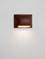 Preview: Nova Luce LED Außen-Wandleuchte Sub 5W warmweiss 3000K IP65 salzwasserfest Cortenstahl Aluminium 13,5x8,5cm 9136418