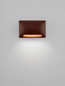 Preview: Nova Luce LED Außen-Wandleuchte Sub 5W warmweiss 3000K IP65 salzwasserfest Cortenstahl Aluminium 13,5x8,5cm 9136418