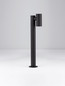 Preview: Nova Luce LED Wegeleuchte Pec schwenkbar 8W warmweiss 3000K IP65 salzwasserfest Schwarz Aluminium 70cm 9136420