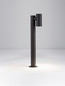 Preview: Nova Luce LED Wegeleuchte Pec schwenkbar 8W warmweiss 3000K IP65 salzwasserfest Schwarz Aluminium 70cm 9136420