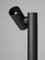 Preview: Nova Luce LED Wegeleuchte Pec schwenkbar 8W warmweiss 3000K IP65 salzwasserfest Schwarz Aluminium 70cm 9136420