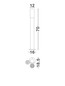 Preview: Nova Luce LED Wegeleuchte Pec schwenkbar 8W warmweiss 3000K IP65 salzwasserfest Schwarz Aluminium 70cm 9136420