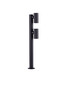 Preview: Nova Luce LED Wegeleuchte Pec schwenkbar 13W warmweiss 3000K IP65 salzwasserfest Schwarz Aluminium 90cm 9136421