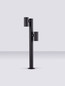 Preview: Nova Luce LED Wegeleuchte Pec schwenkbar 13W warmweiss 3000K IP65 salzwasserfest Schwarz Aluminium 90cm 9136421