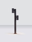 Preview: Nova Luce LED Wegeleuchte Pec schwenkbar 13W warmweiss 3000K IP65 salzwasserfest Schwarz Aluminium 90cm 9136421