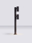 Preview: Nova Luce LED Wegeleuchte Pec schwenkbar 13W warmweiss 3000K IP65 salzwasserfest Schwarz Aluminium 90cm 9136421
