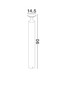 Preview: Nova Luce LED Wegeleuchte Pistillo 13W warmweiss 3000K IP65 salzwasserfest Schwarz Aluminium 90cm 9136426