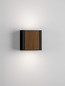 Preview: Nova Luce LED Außen-Wandleuchte Kioo 10W warmweiss 3000K IP65 salzwasserfest Schwarz Aluminium Holz 14x14cm 9136427