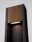 Preview: Nova Luce LED Außen-Wandleuchte Kioo 11W warmweiss 3000K IP65 salzwasserfest Schwarz Aluminium Holz 50x14cm 9136428