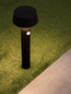 Preview: Nova Luce LED Solar-Wegeleuchte Chiaro 1W warmweiss 3000K Bewegungsmelder IP54 Schwarz Aluminium 50cm 9136462
