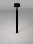 Preview: Nova Luce LED Solar-Wegeleuchte Chiaro 1W warmweiss 3000K Bewegungsmelder IP54 Schwarz Aluminium 90cm 9136463
