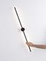 Preview: Nova Luce LED Wandleuchte Cretel 15W warmweiss 3000K IP44 Schwarz Aluminium 90x8cm 9172871