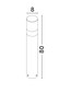 Preview: Nova Luce LED Wegeleuchte Paul 10W warmweiss 3000K IP65 salzwasserfest Schwarz Aluminium 80cm 9176110
