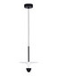 Preview: Nova Luce LED Pendelleuchte Luet 11W warmweiss 3000K Schwarz Weiß Aluminium Ø26cm 9186701