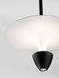 Preview: Nova Luce LED Pendelleuchte Luet 11W warmweiss 3000K Schwarz Weiß Aluminium Ø26cm 9186701