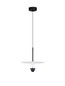 Preview: Nova Luce LED Pendelleuchte Luet 11W warmweiss 3000K Schwarz Weiß Aluminium Ø34cm 9186702