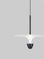Preview: Nova Luce LED Pendelleuchte Luet 11W warmweiss 3000K Schwarz Weiß Aluminium Ø34cm 9186702