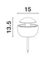Preview: Nova Luce Bodeneinbauleuchte Minor G9 IP65 salzwasserfest Grau Beton Ø15cm 9186704