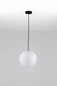 Preview: Nova Luce Außen-Pendelleuchte Moon E14 IP65 salzwasserfest Weiß Ø30cm 9186714