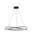 Preview: Nova Luce LED Pendelleuchte Ofelia dimmbar 68W warmweiss 3000K Schwarz Aluminium Ø95cm 9186935