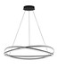 Preview: Nova Luce LED Pendelleuchte Ofelia dimmbar 68W warmweiss 3000K Schwarz Aluminium Ø95cm 9186935