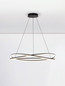 Preview: Nova Luce LED Pendelleuchte Ofelia dimmbar 68W warmweiss 3000K Schwarz Aluminium Ø95cm 9186935