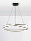 Preview: Nova Luce LED Pendelleuchte Ofelia dimmbar 68W warmweiss 3000K Schwarz Aluminium Ø95cm 9186935