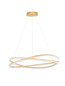 Preview: Nova Luce LED Pendelleuchte Ofelia dimmbar 68W warmweiss 3000K Messinggold Aluminium Ø95cm 9186936