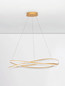 Preview: Nova Luce LED Pendelleuchte Ofelia dimmbar 68W warmweiss 3000K Messinggold Aluminium Ø95cm 9186936