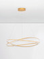 Preview: Nova Luce LED Pendelleuchte Ofelia dimmbar 68W warmweiss 3000K Messinggold Aluminium Ø95cm 9186936