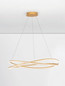 Preview: Nova Luce LED Pendelleuchte Ofelia dimmbar 68W warmweiss 3000K Messinggold Aluminium Ø95cm 9186936
