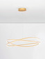 Preview: Nova Luce LED Pendelleuchte Ofelia dimmbar 68W warmweiss 3000K Messinggold Aluminium Ø95cm 9186936