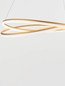 Preview: Nova Luce LED Pendelleuchte Ofelia dimmbar 68W warmweiss 3000K Messinggold Aluminium Ø95cm 9186936