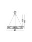 Preview: Nova Luce LED Pendelleuchte Ofelia dimmbar 68W warmweiss 3000K Messinggold Aluminium Ø95cm 9186936
