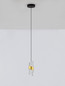 Preview: Nova Luce LED Pendelleuchte Seneca 8W warmweiss 3000K Platingold Schwarz Metall Ø12cm 9186937