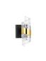 Preview: Nova Luce LED Wandleuchte Seneca 9W warmweiss 3000K Platingold Schwarz Metall 22x12cm 9186938