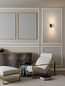 Preview: Nova Luce LED Wandleuchte Seneca 9W warmweiss 3000K Platingold Schwarz Metall 22x12cm 9186938