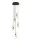Preview: Nova Luce LED Pendelleuchte Seneca 41W warmweiss 3000K Platingold Schwarz Metall Ø30cm 9186939