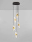 Preview: Nova Luce LED Pendelleuchte Seneca 41W warmweiss 3000K Platingold Schwarz Metall Ø30cm 9186939