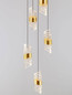 Preview: Nova Luce LED Pendelleuchte Seneca 41W warmweiss 3000K Platingold Schwarz Metall Ø30cm 9186939