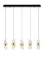 Preview: Nova Luce LED Pendelleuchte Seneca 41W warmweiss 3000K Platingold Schwarz Metall 83x7,5cm 9186940