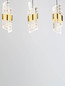 Preview: Nova Luce LED Pendelleuchte Seneca 41W warmweiss 3000K Platingold Schwarz Metall 83x7,5cm 9186940