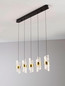 Preview: Nova Luce LED Pendelleuchte Seneca 41W warmweiss 3000K Platingold Schwarz Metall 83x7,5cm 9186940